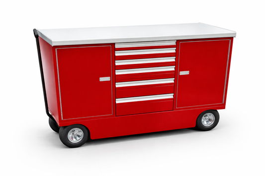 60" Aluminum Pit Cart Red