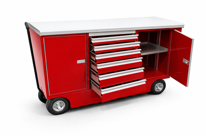 60" Aluminum Pit Cart Red