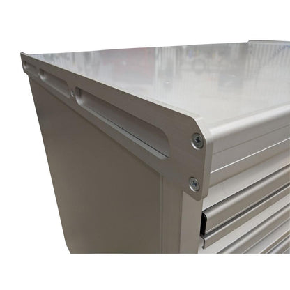 60" Aluminum Pit Cart 6 Drawer with Belly - Black